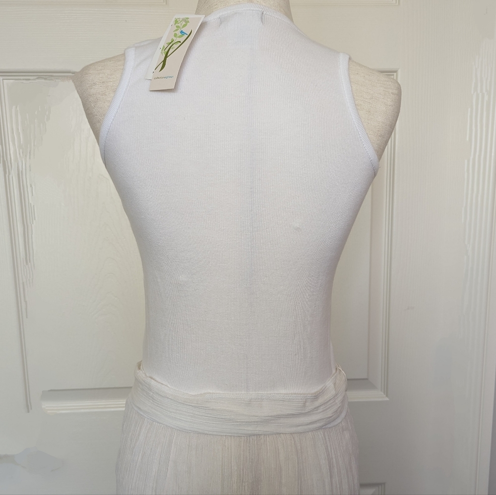 NWT White Ruffled Tiered Boho Dress Collection 18 Small -Medium /Med - Large - Picture 4 of 10